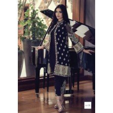 ZBD-006 MARIA B MBROIDERED EID COLLECTION 2015 -BLACK EMBROIDERED SUIT 